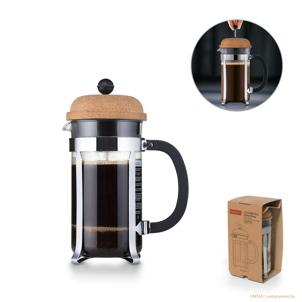 Bodum френч-пресс CHAMBORD CORK 1000 ml