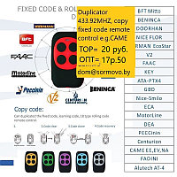 Пульты для ворот и шлагбаумов -дубликатор