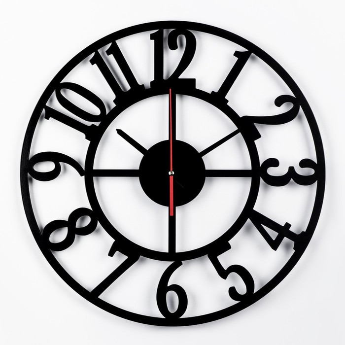 Часы настенные из металла "Лофт-1", плавный ход, d-40 см - фото 1 - id-p218325420