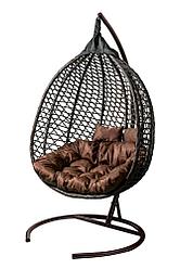 Кресло подвесное двойное Фиджи (коричневый, коричневый)