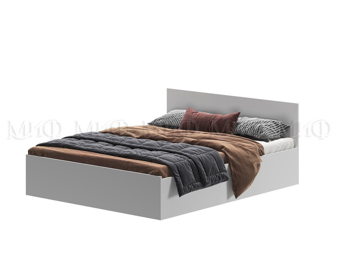 Кровать Бася 1,6 м - Белый (МИФ) - фото 1 - id-p218325667
