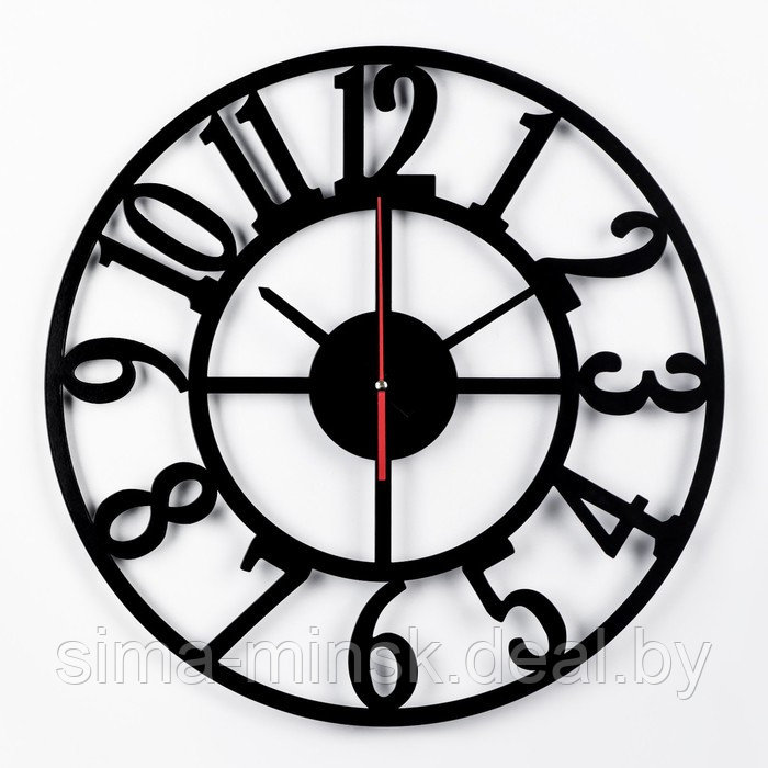 Часы настенные из металла "Лофт-1", плавный ход, d-40 см - фото 1 - id-p218325776