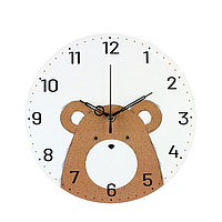 Часы настенные, серия: Интерьер, "Медведь", дискретный ход, d-23. см