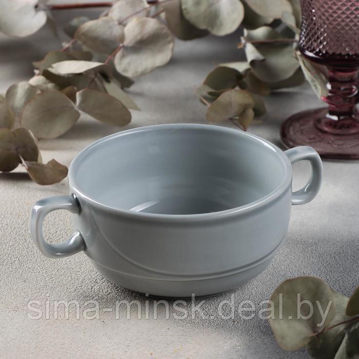 Чашка бульонная «Акварель» 380 мл, цвет светло-серый - фото 1 - id-p218325830