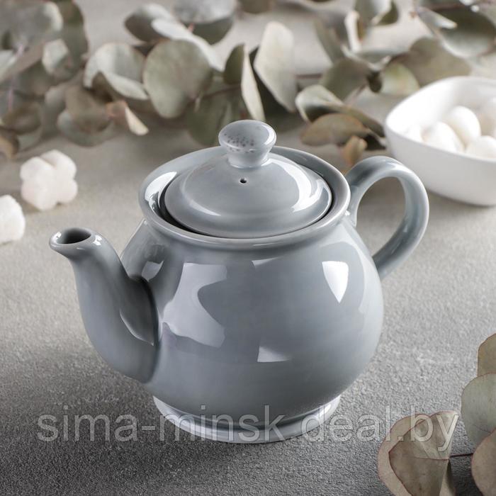 Чайник «Акварель», 400 мл, цвет светло-серый - фото 1 - id-p218325834