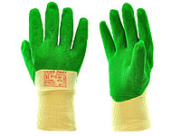 Перчатки х/б Скиф Лайт с натуральным латексным обливом (цвет зеленый)