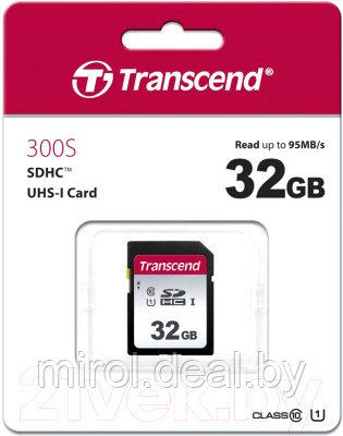 Карта памяти Transcend SDHC 300S 32GB (TS32GSDC300S) - фото 2 - id-p218326382