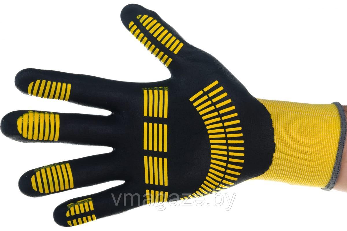 Перчатки нейлоновые Восточные Тигры G160 (цвет черно-желтый) - фото 2 - id-p218327495