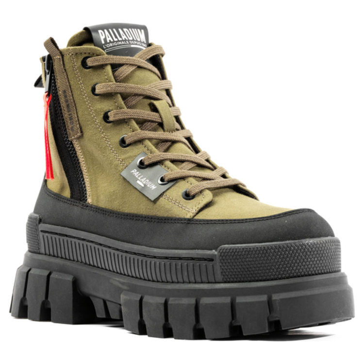 Ботинки женские Palladium REVOLT BOOT ZIP TX серо-зеленый 98860-325 - фото 2 - id-p218323960