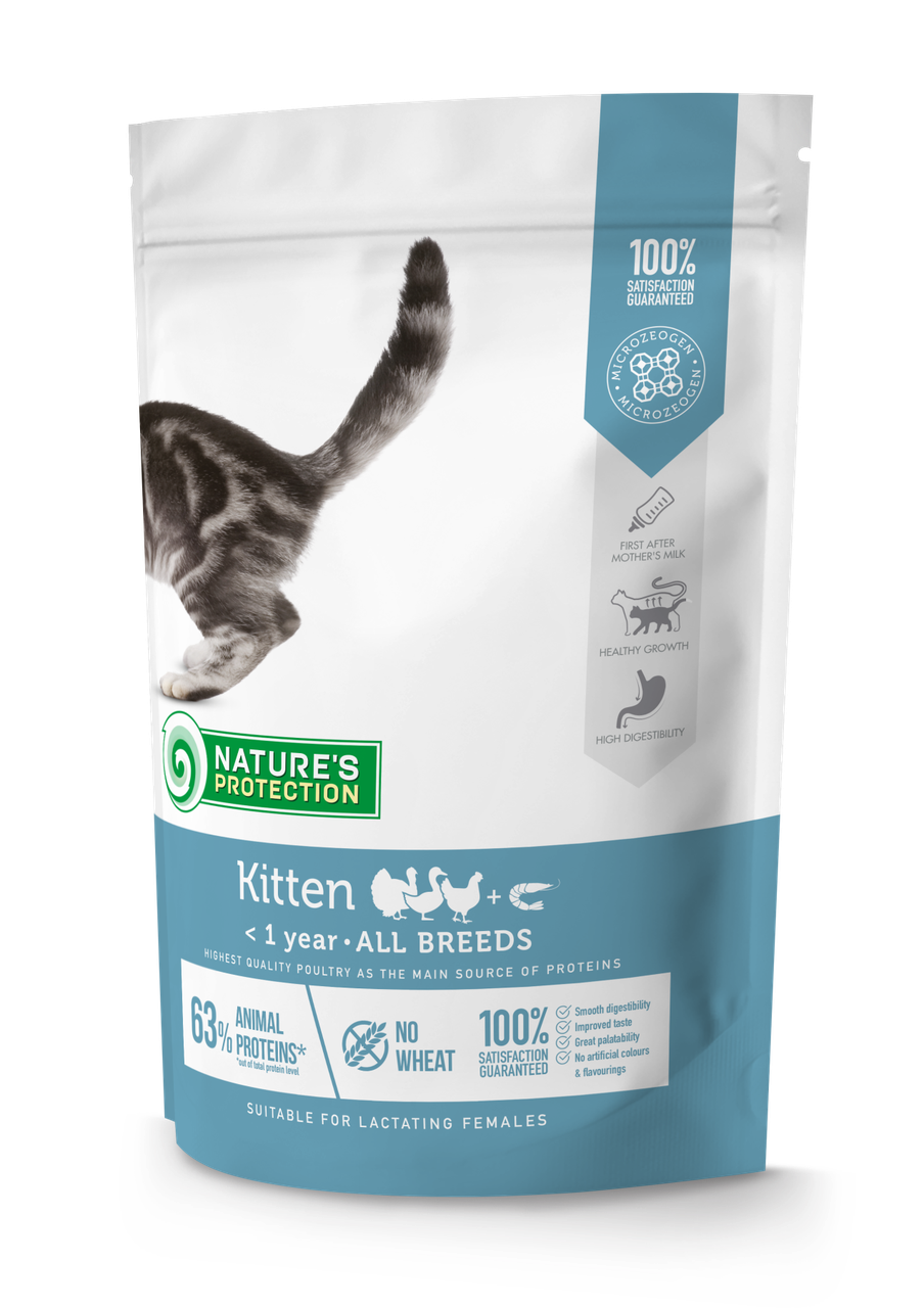Корм Nature's Protection Kitten Poultry для котят всех пород до 12 мес.(птица и криль)2кг