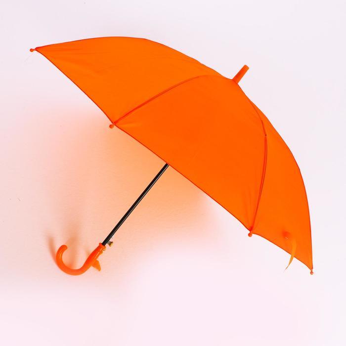 Зонт детский полуавтоматический d=90 см, цвет оранжевый - фото 1 - id-p218328394