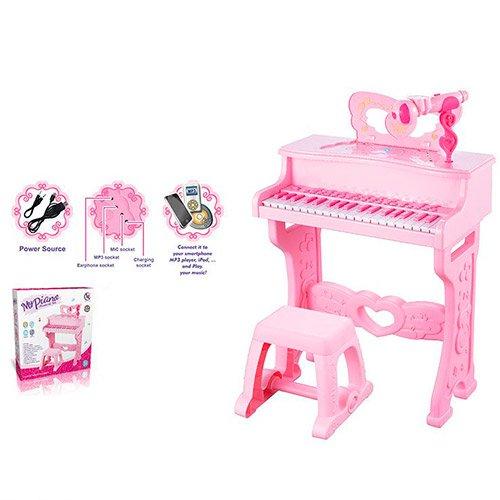 Синтезатор, пианино детское со стулом, дeтский cинтезaтоp с микрофоном, 37 клавиш 6626R