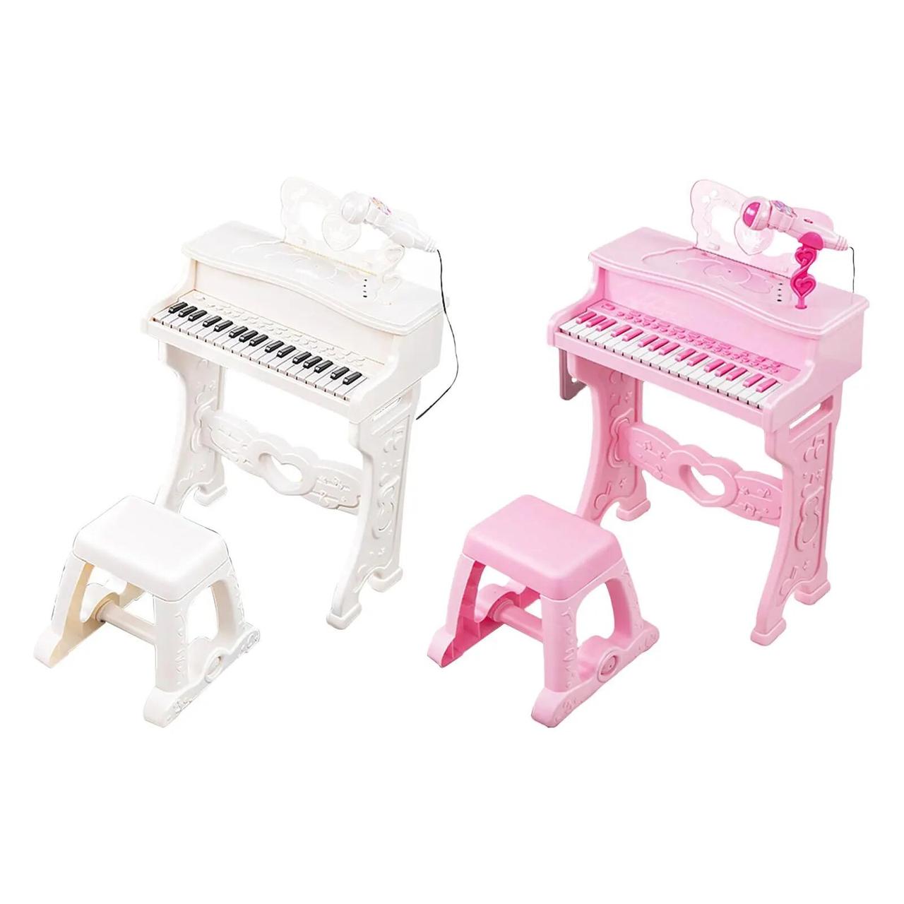 Синтезатор, пианино детское со стулом, дeтский cинтезaтоp с микрофоном, 37 клавиш 6626B - фото 7 - id-p218328870