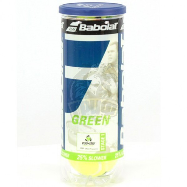 Мячи теннисные Babolat Green (3 мяча в тубе) (арт. 501066)