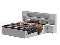 Кровать Бася 1,6м с надстройкой - Белый (МИФ)