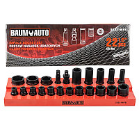 BM-50221MPB Baum Auto Головки ударные 1/2", набор 22 пр. (6-гр.)