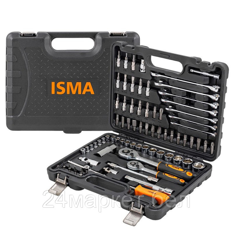 Универсальный набор инструментов ISMA 4821-5 (82 предмета) - фото 2 - id-p218228333