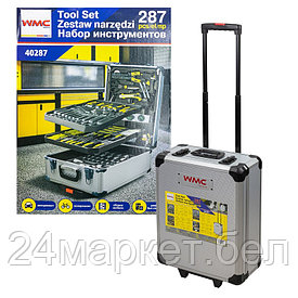WMC-40287 WMC TOOLS Набор инструментов в алюминиевом кейсе (287 предметов)