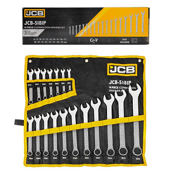 JCB-5181P JCB Ключи комбинированные, набор 18пр. (8-19, 21, 22, 24, 27, 30, 32мм), фото 2