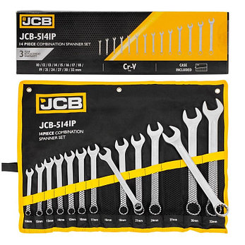 JCB-5141P JCB Ключи комбинированные, набор 14пр. (10, 12-19, 21, 24, 27, 30, 32мм), фото 2