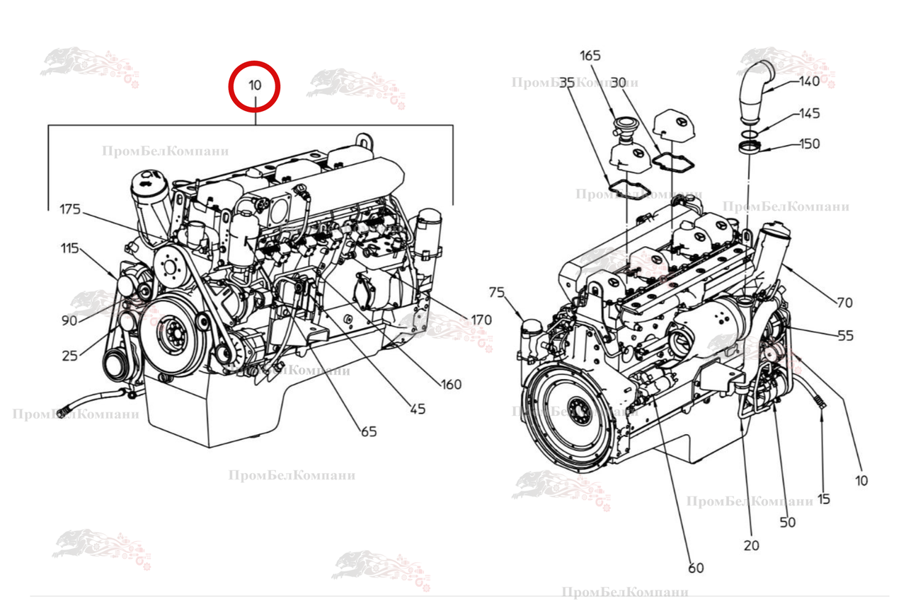 Дизельный двигатель OM460LA euromot3 B80.00194 для свеклоуборочного комбайна Grimme Rexor 620/630 - фото 1 - id-p218350154