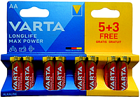 Элемент питания VARTA Longlife Max Power AA/LR6 Alkaline 1,5V Bl.8 (5+3)