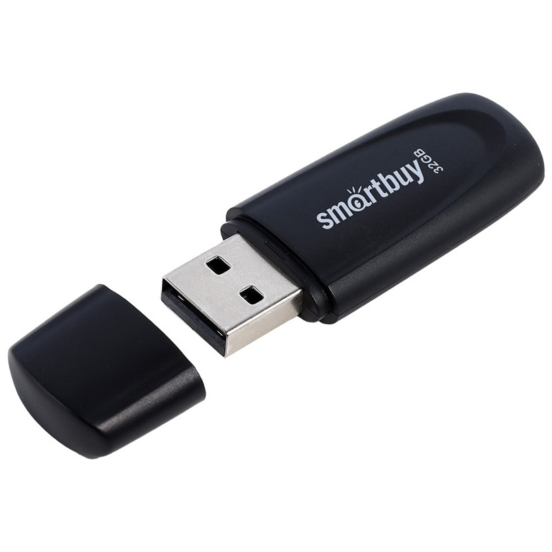 Память Smart Buy "Scout"  32GB, USB 2.0 Flash Drive, черный SB032GB2SCK