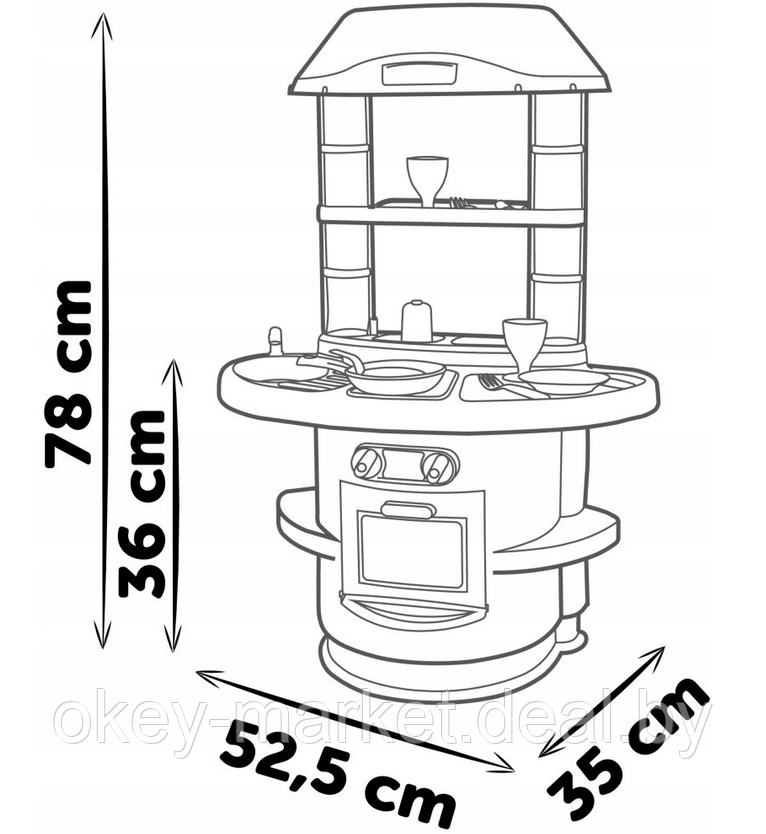 Детская кухня Smoby + 13 аксессуаров для маленьких поварят 312700 - фото 9 - id-p72317316