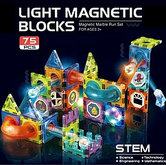 Детский магнитный конструктор Light Magnetic 2301, 75 деталей , игра головоломка для детей, настольная игра