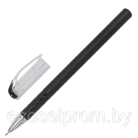 Ручка гелевая STAFF "College" GP-182, ЧЕРНАЯ, корпус черный, игольчатый узел 0,6 мм, линия письма 0,3 мм, - фото 1 - id-p218361882