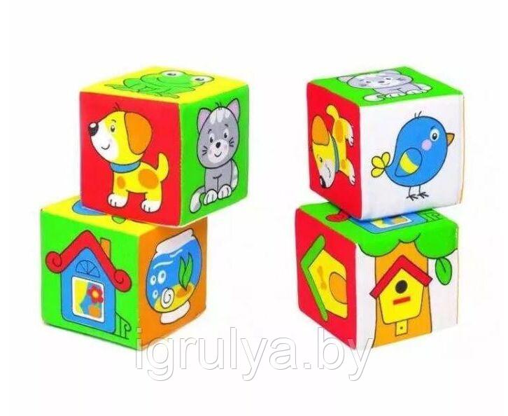 Набор развивающих кубиков Мякиши "Чей домик?", 2 кубика арт. 111 - фото 1 - id-p218360856