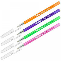 Ручка шариковая Luxor Neon "Stick", линия 0,7мм, синяя, корпус ассорти