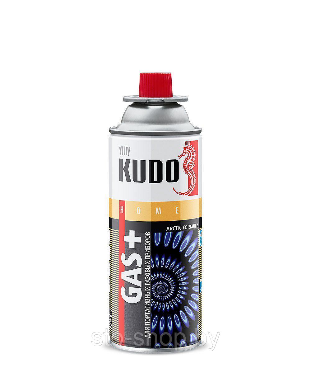 Газ универсальный цанговый для портативных газовых приборов 520мл KUDO GAS (коробка 12шт) - фото 1 - id-p218374710