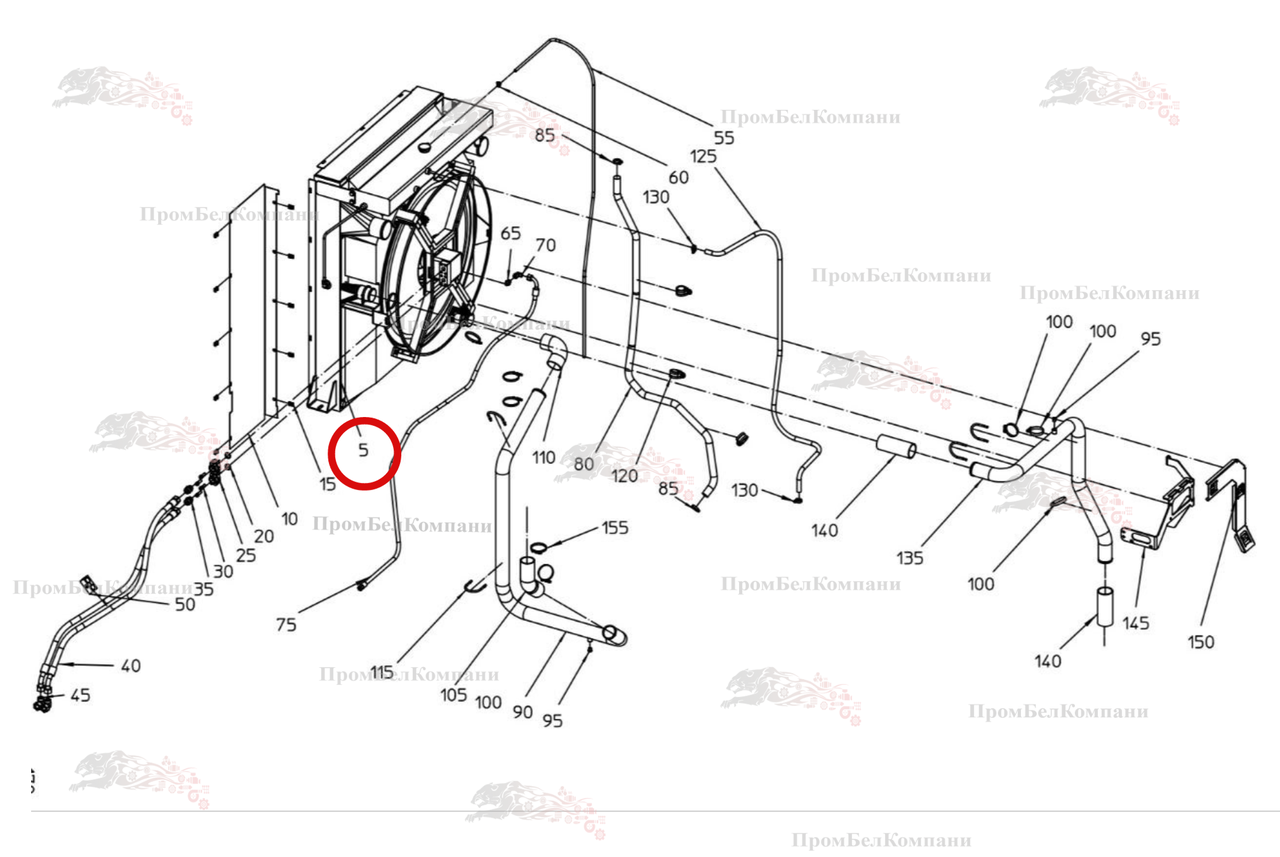 Вентиляторный радиатор OM460LA B80.00196 для свеклоуборочного комбайна Grimme Rexor 620/630 - фото 1 - id-p218374971