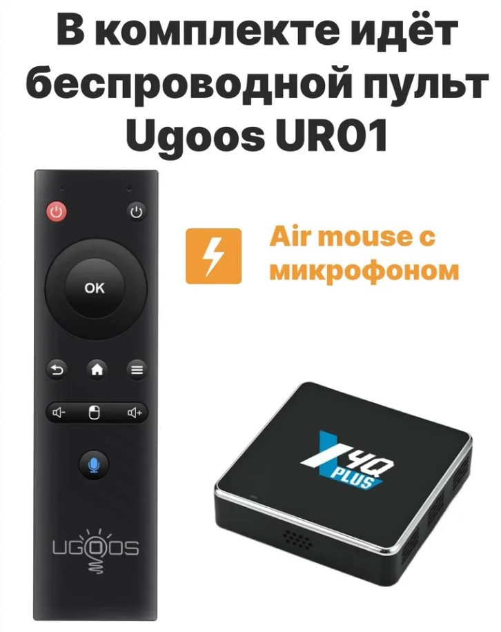 Смарт ТВ приставка Ugoos X4Q Plus S905X4 4G + 64G андроид TV Box - фото 3 - id-p218374718