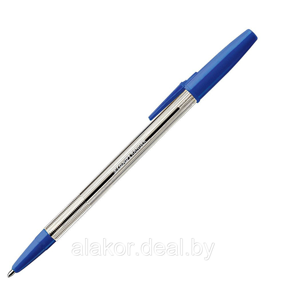 Ручка шариковая Luxor Ranger, линия 0,8мм, синяя, корпус прозрачный - фото 1 - id-p218375065