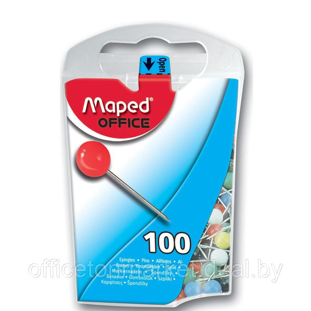 Иглы-кнопки Maped "Для карты", 100 шт, ассорти - фото 1 - id-p218046118