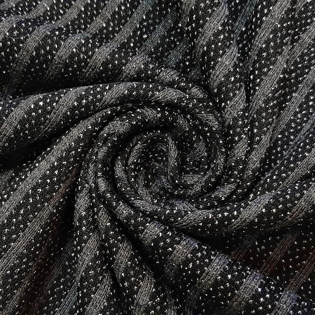 Костюмно-плательный трикотаж с люрексом цвет темно-серый