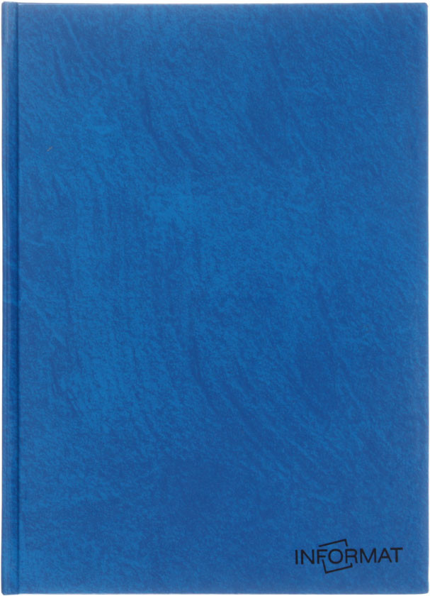 Блокнот-тетрадь общая А5, 60 л. inФормат 150*205 мм, клетка, синяя - фото 1 - id-p218376388