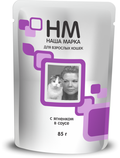 Наша Марка влажный корм для кошек с ягненком в соусе, 85 г(Россия) - фото 1 - id-p218377330