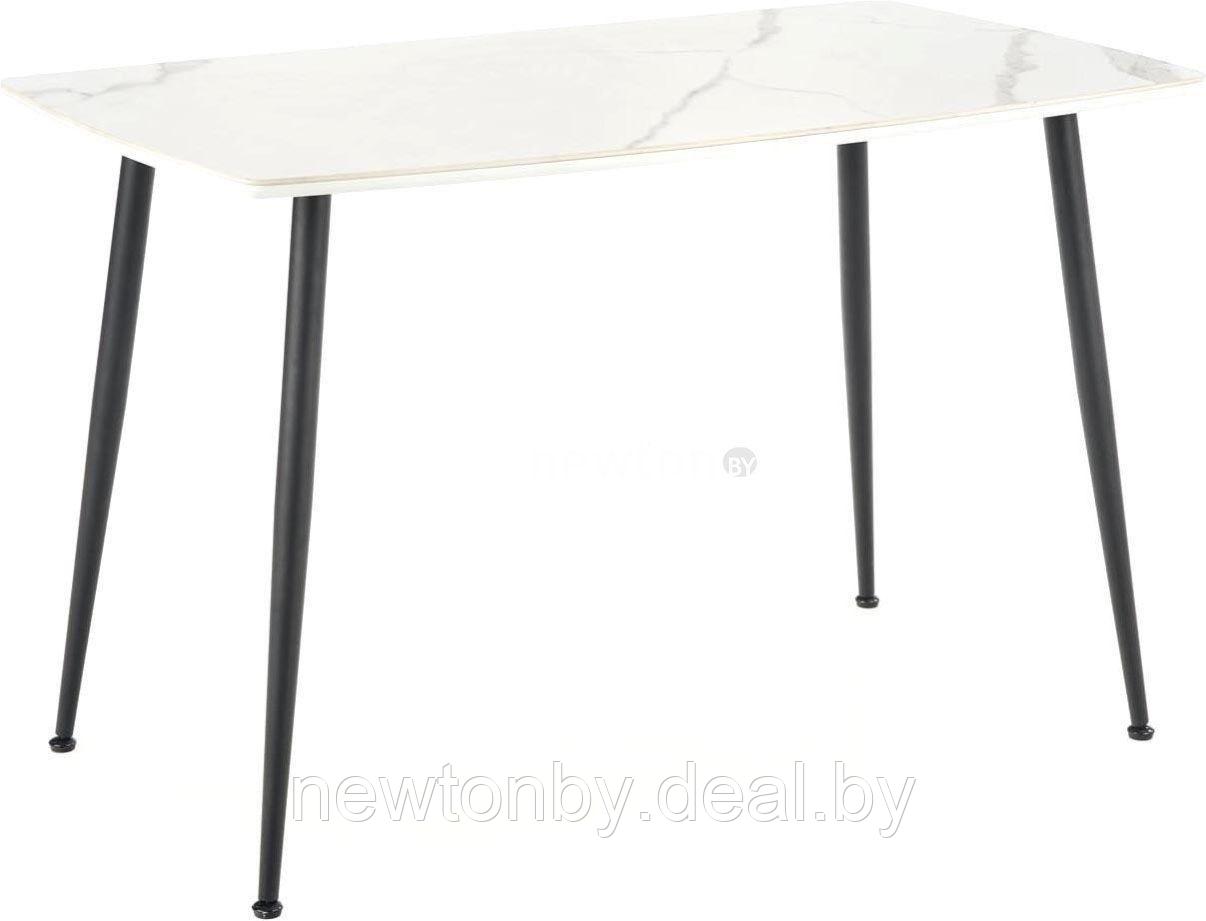 Кухонный стол Halmar Marco 120/70 (белый мрамор/черный) - фото 1 - id-p194215707