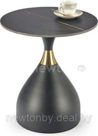 Журнальный столик Halmar Scalita (черный мрамор/черный/золотой) - фото 1 - id-p217366917