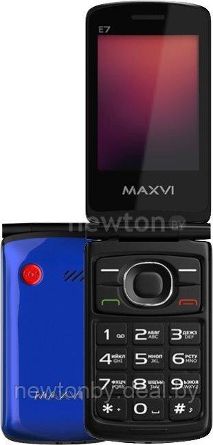 Кнопочный телефон Maxvi E7 (синий) - фото 1 - id-p218376663
