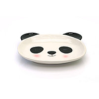 Тарелка керамическая "Panda plate", 16 см, белый, черный
