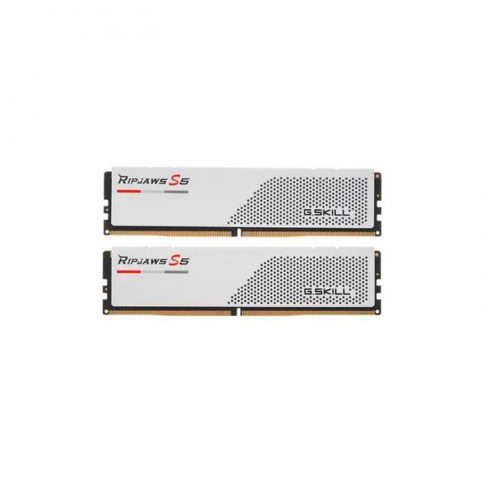 Модуль памяти G.Skill Ripjaws S5 DDR5 DIMM 6000MHz PC-48000 CL32 - 32Gb Kit (2x16Gb) White - фото 1 - id-p218378614