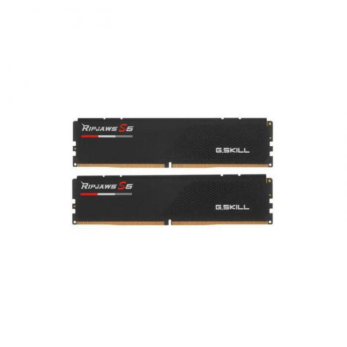 Модуль памяти G.Skill Ripjaws S5 DDR5 DIMM 6000MHz PC-48000 CL30 - 32Gb Kit (2x16Gb) Black - фото 1 - id-p218378616