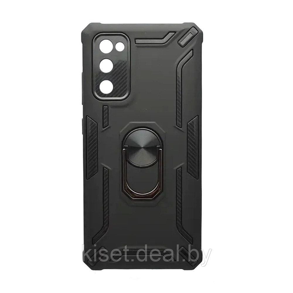 Гибридный противоударный чехол Defender Case для Samsung Galaxy S20 FE черный - фото 1 - id-p218378643