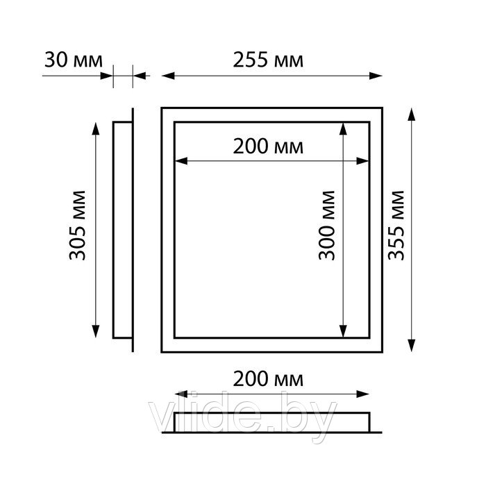 Люк ревизионный ZEIN ЛРМ2030, 200 х 300 мм, металлический - фото 4 - id-p205025634