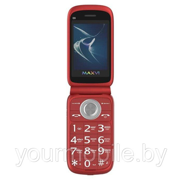 Мобильный телефон Maxvi E6 +ЗУ WC-111 Красный - фото 2 - id-p218382891