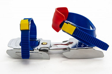 Коньки раздвижные CALAMBUS Bob Skate двухполозные с ремешками синие 24-34 р., KKD-1